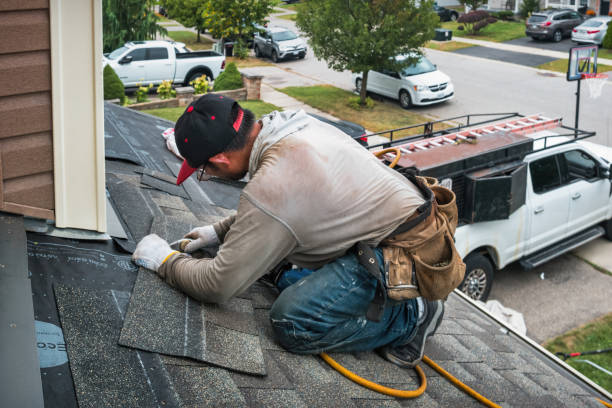Professional Roof Replacement technician working in Emerado, ND